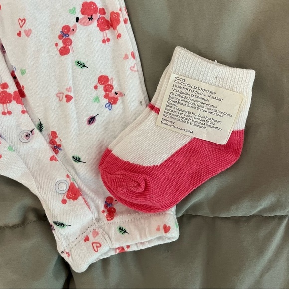 Little Wonders 4 Piece Layette Poodle Set - Size 0 - 3 Months - Picture 4 of 7